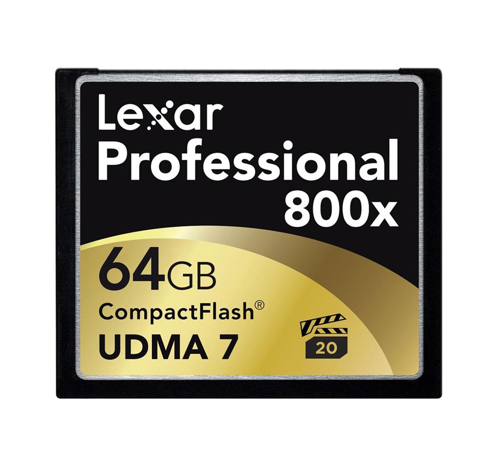 LCF64GCTBNA800 Lexar Professional 64GB 800x CompactFlash (CF) Memory Card