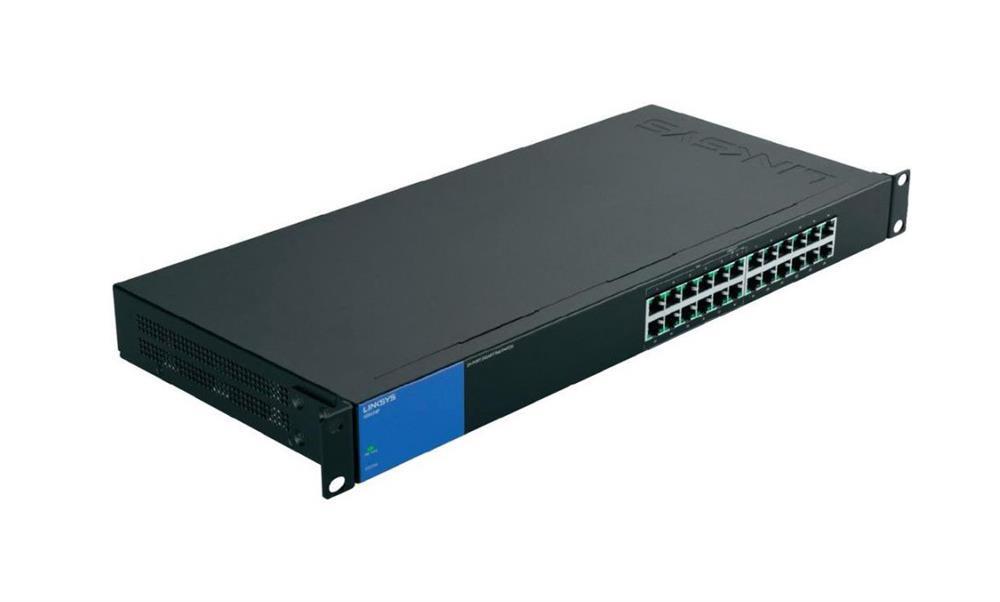 LGS124P Linksys 24-Ports 12x Poe 12 X Poe+ 10/100/1000base-t Rack-mountable Gigabit Ethernet PoE Switch (Refurbished)