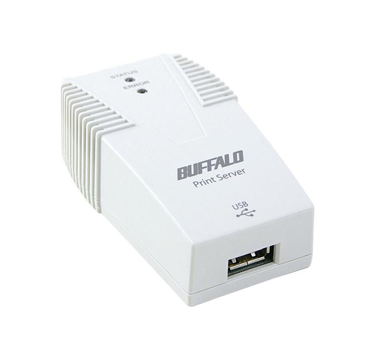 LPV2-USB-TX1 Buffalo Network USB Print Server 1 x 10/100Base-TX Network, 1 x USB 10Mbps, 100Mbps (Refurbished)