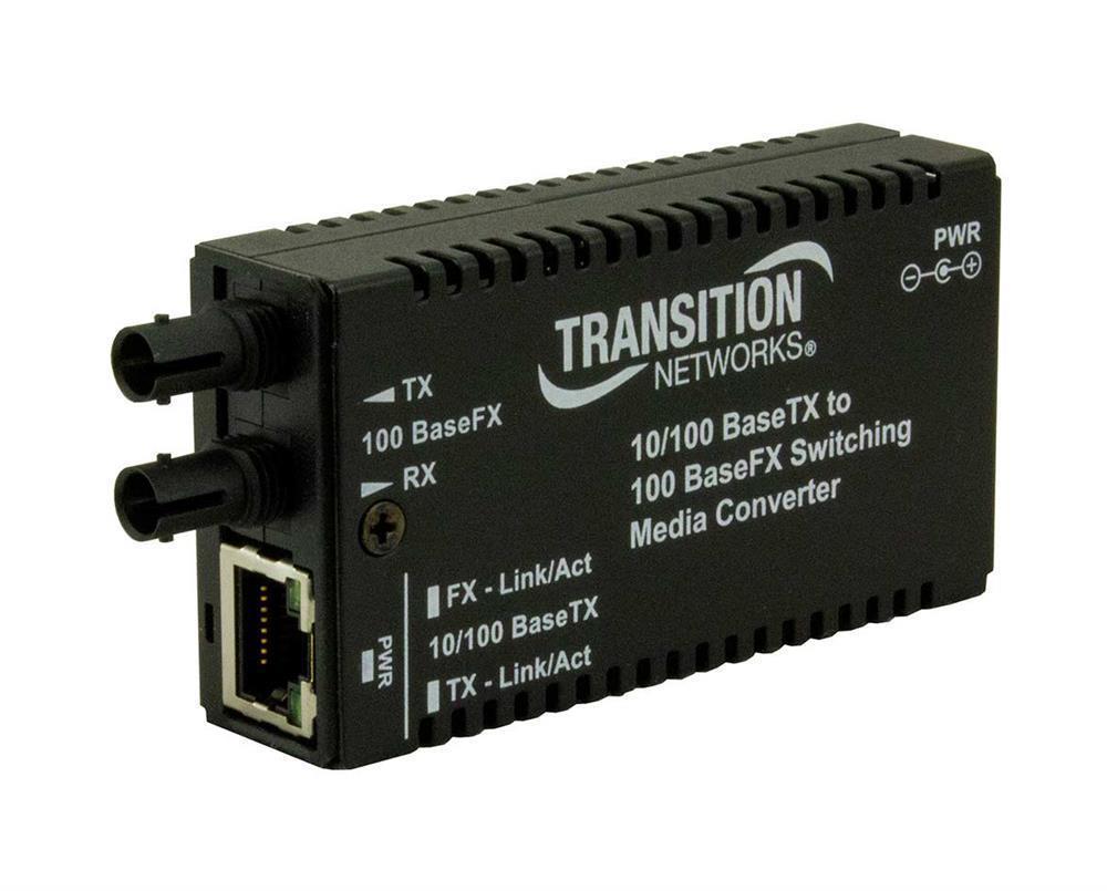 M/E-PSW-FX-02(SC)-LA Transition Networks Mini 10/100Basetx To 100Basefx Sc Mm 2Km Media Converter W/La