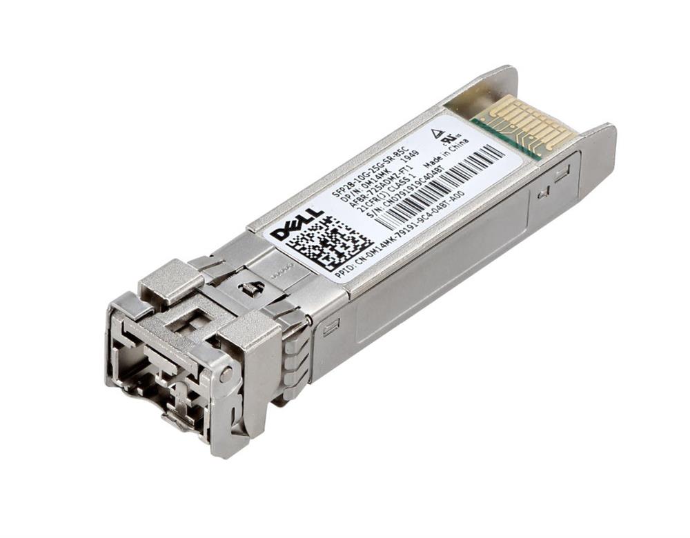 Dell EMC M14MK 25GbE SFP28 Duplex LC SR Transceiver – 7800 Series Compatible, 10Gbps, Open Box