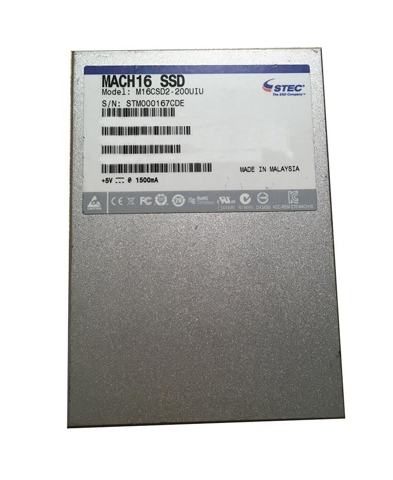 M16CSD2-200UIU-DRS STEC MACH16 200GB SLC SATA 3Gbps 2.5-inch Internal Solid State Drive (SSD) (Industrial Grade)