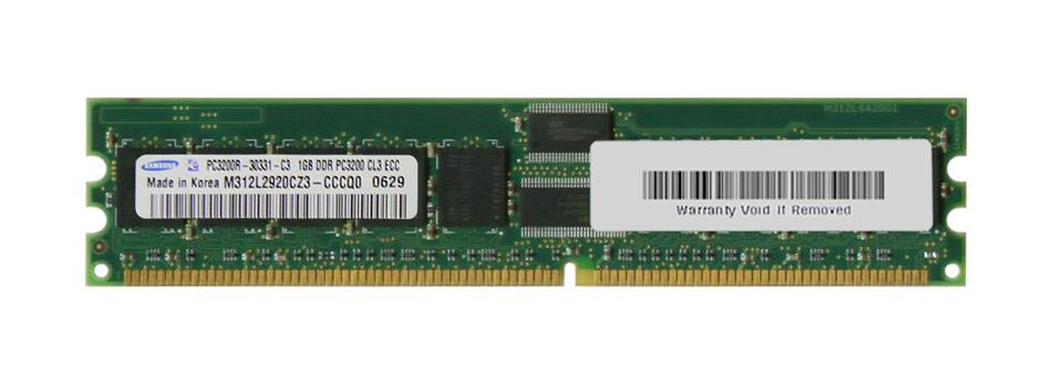 M312L2920CZ3-CCCQ0 Samsung 1GB PC3200 DDR-400MHz Registered ECC CL3 184-Pin DIMM 2.5V Memory Module