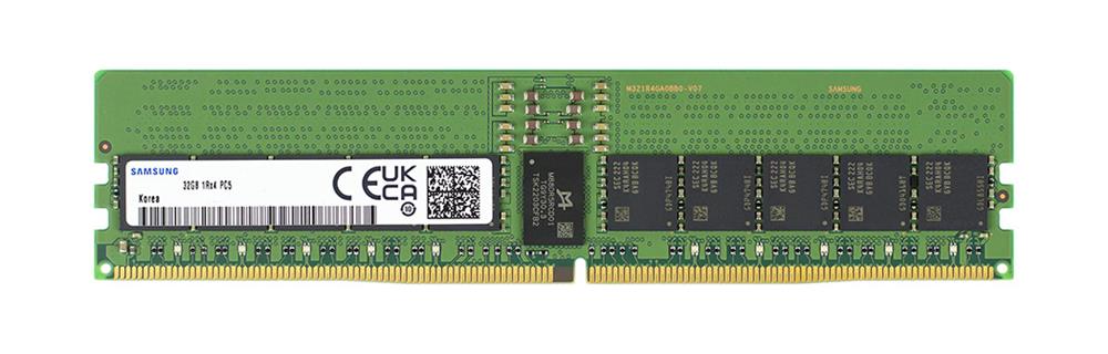 M321R4GA0BB0-CQKVS Samsung 32GB PC5-38400 DDR5-4800MHz Registered ECC CL40 288-Pin DIMM 1.1V Dual Rank Memory Module