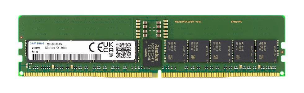 M321R4GA3PB0CWM Samsung 32GB PC5-44800 DDR5-5600MHz ECC Registered CL40 288-Pin RDIMM 1.1V Dual Rank Memory Module