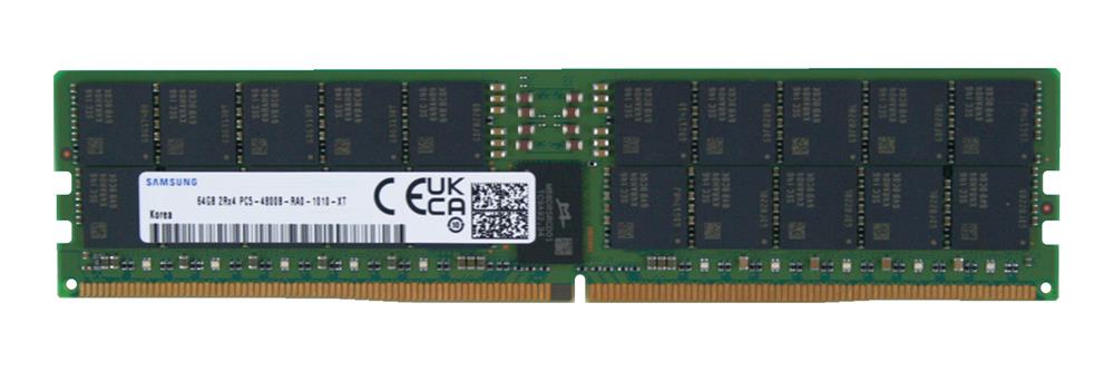 M321R8GA0BB0-CQKDG Samsung 64GB PC5-38400 DDR5-4800MHz Registered ECC CL40 288-Pin DIMM 1.1V Dual Rank Memory Module