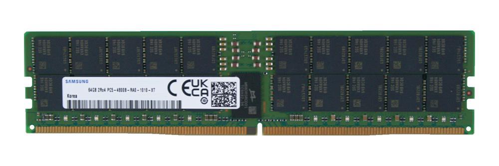 M321R8GA0BB0-CQKDS Samsung 64GB PC5-38400 DDR5-4800MHz ECC Registered CL40 288-Pin DIMM 1.1V Dual Rank Memory Module