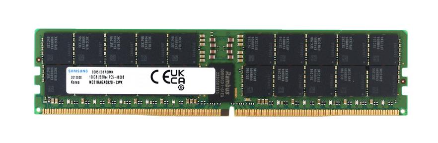 M321RAGA0B20-CWK Samsung 128GB PC5-38400 DDR5-4800MHz Registered ECC 288-Pin DIMM 4Rx4 Quad Rank Memory Module