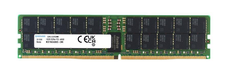 M321RAGA0B20-CWKBJ Samsung 128GB PC5-38400 DDR5-4800MHz ECC Registered CL40 288-Pin RDIMM 1.1V Quad Rank Memory Module