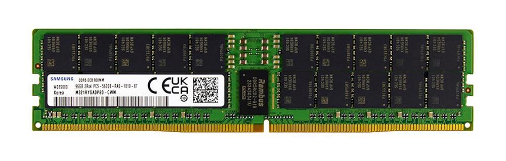 M321RYGA0PB0-CWMXJ Samsung 96GB PC5-44800 DDR5-5600MHz ECC Registered CL46 288-Pin RDIMM 1.1V Dual Rank x4 Memory Module