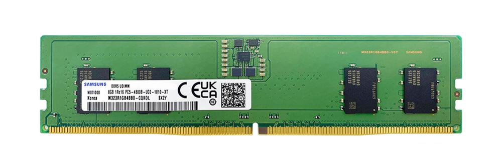 M323R1GB4BB0-CQK0L Samsung 8GB PC5-38400 DDR5-4800MHz Non-ECC Unbuffered CL40 288-Pin DIMM 1.1V Single Rank Memory Module