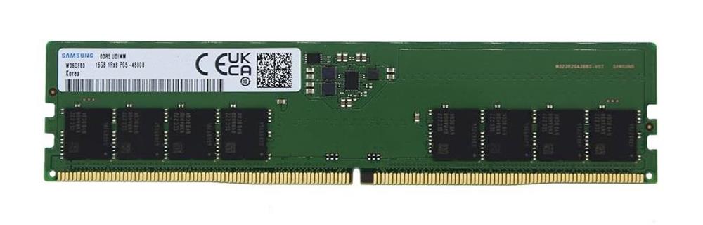 M323R2GA3EB0-CWM Samsung 16GB PC5-44800 DDR5-5600MHz Non-ECC Unbuffered CL46 288-Pin UDIMM 1.1V Single Rank Memory Module