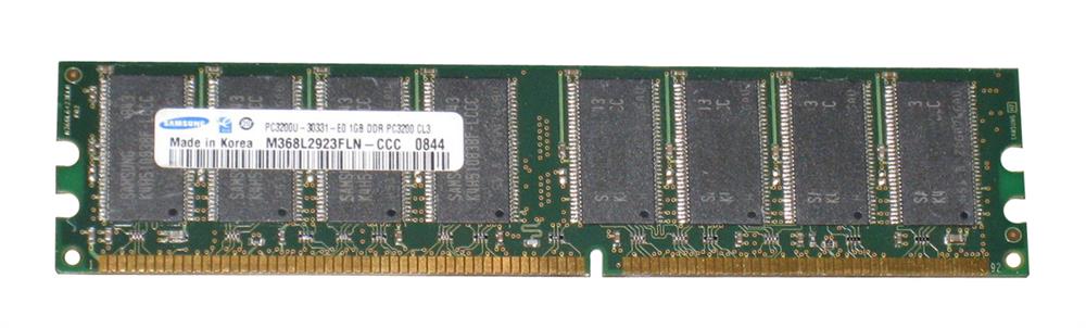 M368L2923FLN-CCC Samsung 1GB PC3200 DDR-400MHz non-ECC Unbuffered CL3 184-Pin DIMM Memory Module