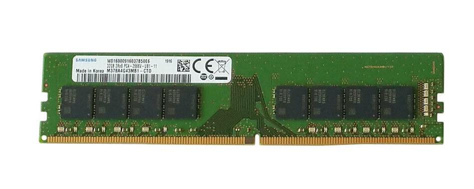 M378A4G43MB1-CTD Samsung 32GB PC4-21300 DDR4-2666MHz non-ECC Unbuffered CL19 288-Pin DIMM 1.2V Dual Rank Memory Module