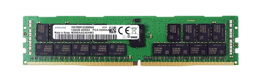 M386AAG40AM3 Samsung 128GB PC4-25600 DDR4-3200MHz Registered ECC CL22 288-Pin Load Reduced DIMM 1.2V Quad Rank Memory Module