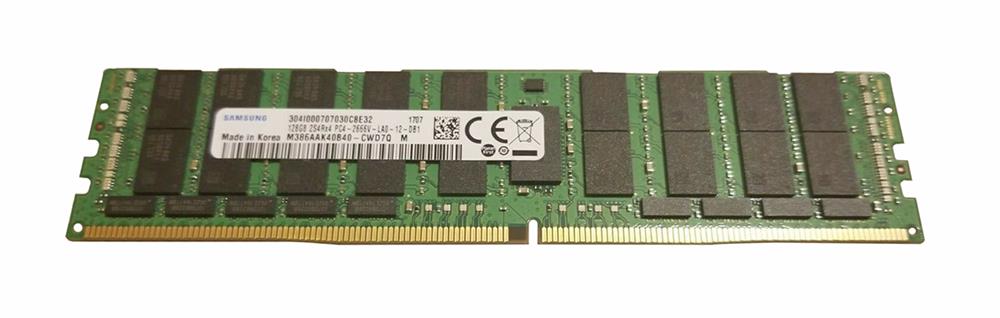 M386AAK40B40-CWD7Q Samsung 128GB PC4-21300 DDR4-2666MHz Registered ECC CL19 288-Pin Load Reduced DIMM 1.2V Octal Rank Memory Module