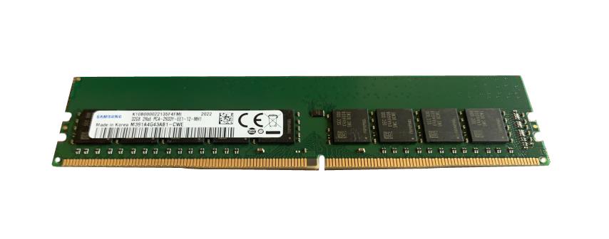 M391A4G43AB1-CWE Samsung 32GB PC4-25600 DDR4-3200MHz ECC Unbuffered CL22 288-Pin DIMM 1.2V Dual Rank Memory Module