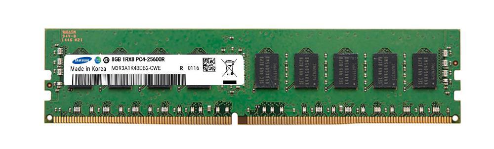 M393A1K43DB2-CWE Samsung 8GB PC4-25600 DDR4-3200MHz Registered ECC CL22 288-Pin DIMM 1.2V Single Rank Memory Module