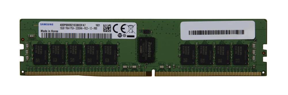 M393A2K40DB3-CWEBY Samsung 16GB PC4-25600 DDR4-3200MHz Registered ECC CL22 288-Pin DIMM 1.2V Single Rank Memory Module