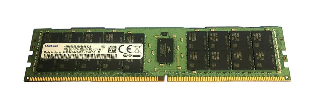 M393A8G40AB2-CWECQ Samsung 64GB PC4-25600 DDR4-3200MHz Registered ECC CL22 288-Pin DIMM 1.2V Dual Rank Memory Module