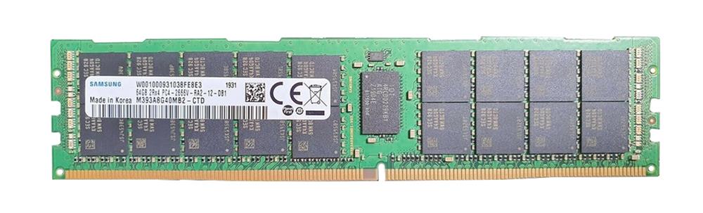 M393A8G40MB2-CTD80 Samsung 64GB PC4-21300 DDR4-2666MHz Registered ECC CL19 288-Pin DIMM 1.2V Dual Rank Memory Module