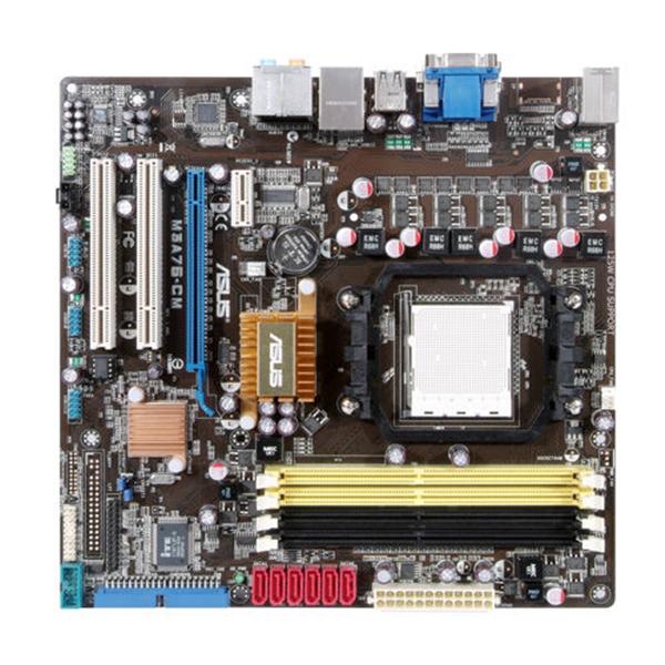 M3A76-CM ASUS Socket AM2+ AMD 760G + SB710 Chipset AMD Phenom FX/ Phenom/ AMD Athlon/ AMD Sempron Processors Support DDR2 4x DIMM 6x SATA 3.0Gb/s Micro-ATX Motherboard (Refurbished)