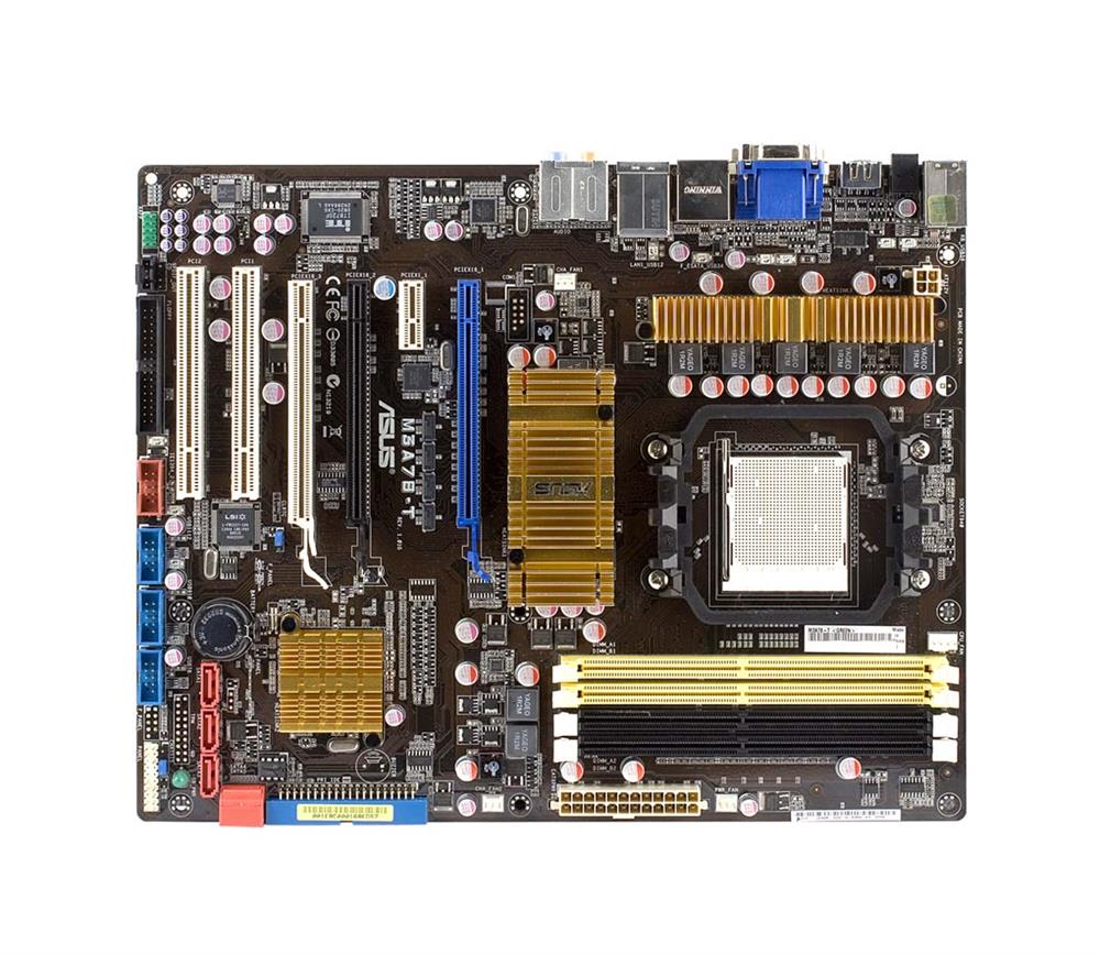 M3A78-T ASUS Socket AM2+/AM2 AMD 790GX + SB750 Chipset AMD Phenom FX/ Phenom/ AMD Athlon/ AMD Sempron Processors Support DDR2 4x DIMM 5x SATA 3.0Gb/s ATX Motherboard (Refurbished)