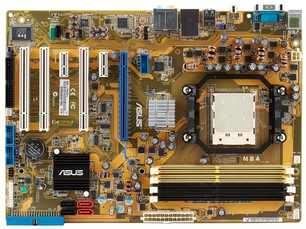 M3AGREEN ASUS Socket AM2+ AMD 770/SB600 Chipset AMD Phenom FX/ Phenom X4/ Phenom X2/ Athlon X2/ Athlon 64 X2 Athlon 64 FX/ Athlon 64/ Sempron DDR2 4x DIMM 4x SATA 3.0Gb/s ATX Motherboard (Refurbished)