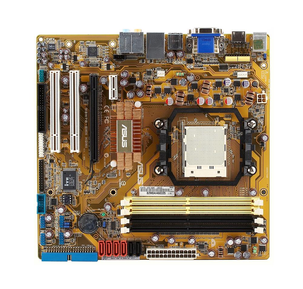 M3N78-EMH ASUS Socket AM2+/AM2 Nvidia GeForce 8300 Chipset AMD Phenom FX/ AMD Phenom/ AMD Athlon/ AMD Sempron Processors Support DDR2 4x DIMM 5x SATA 3.0Gb/s Micro-ATX Motherboard (Refurbished)