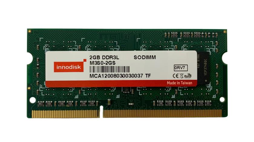 M3S0-2GSJCLQE Innodisk 2GB PC3-14900 DDR3-1866MHz non-ECC Unbuffered CL13 204-Pin SoDimm 1.35V Low Voltage Single Rank Memory Module
