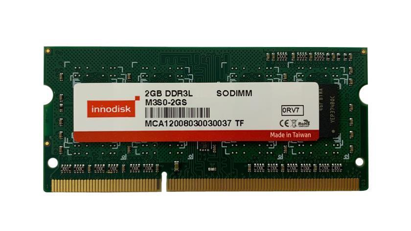 M3S0-2GSVFCQE Innodisk 2GB PC3-14900 DDR3-1866MHz non-ECC Unbuffered CL13 204-Pin SoDimm 1.35V Low Voltage Single Rank Memory Module