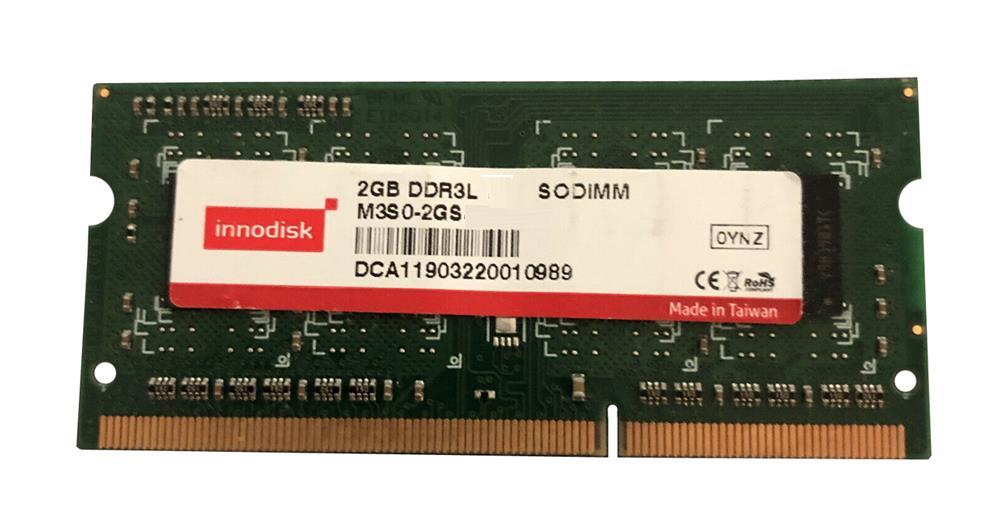 M3S0-2GSVFLQE Innodisk 2GB PC3-14900 DDR3-1866MHz non-ECC Unbuffered CL13 204-Pin SoDimm 1.35V Low Voltage Single Rank Memory Module
