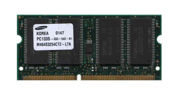 M464S3254DTS-L7A Samsung 256MB PC133 133MHz non-ECC Unbuffered CL3 144-Pin SDRAM SoDimm Memory Module