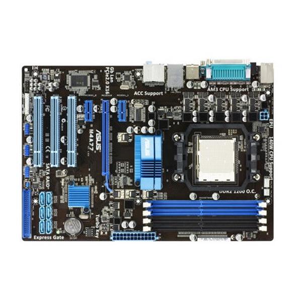 M4A77 ASUS Socket AM3/AM2+/AM2 AMD 770 + SB710 Chipset AMD Phenom II/ AMD Athlon II/ AMD Phenom/ AMD Athlon/ AMD Sempron Processors Support DDR2 4x DIMM 6x SATA 3.0Gb/s ATX Motherboard (Refurbished)