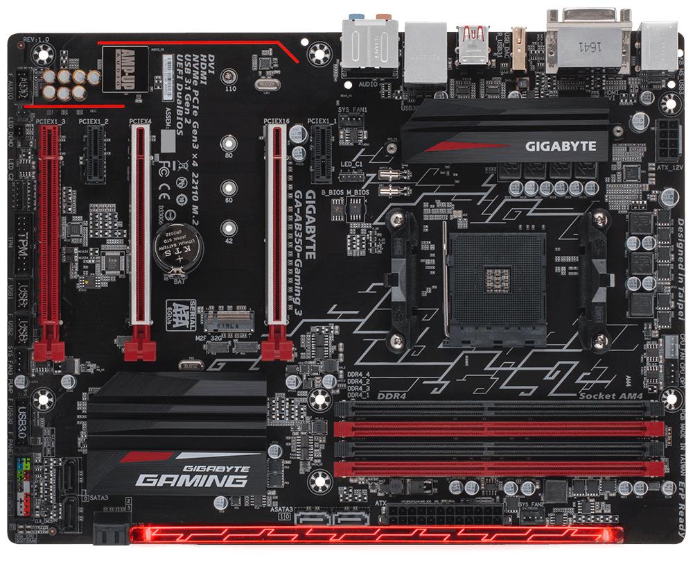 M4L-80119125 Gigabyte Tech GA-AB350-Gaming 3 Motherboard