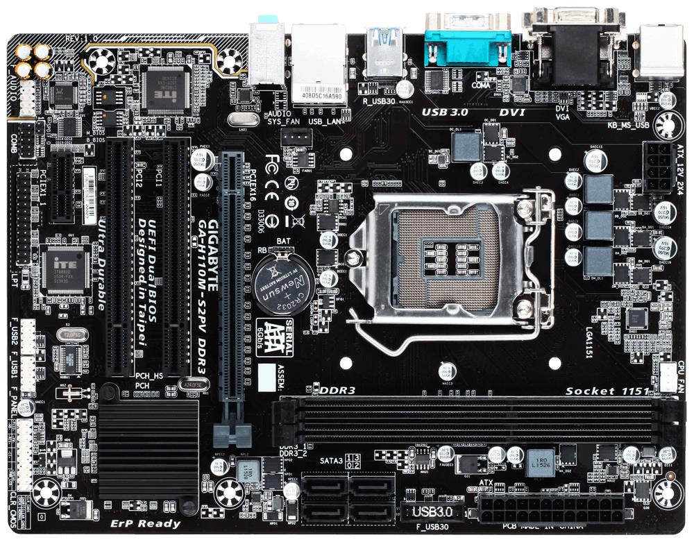 M4L-80119176 Gigabyte Tech GA-H110M-S2PV DDR3 Motherboard