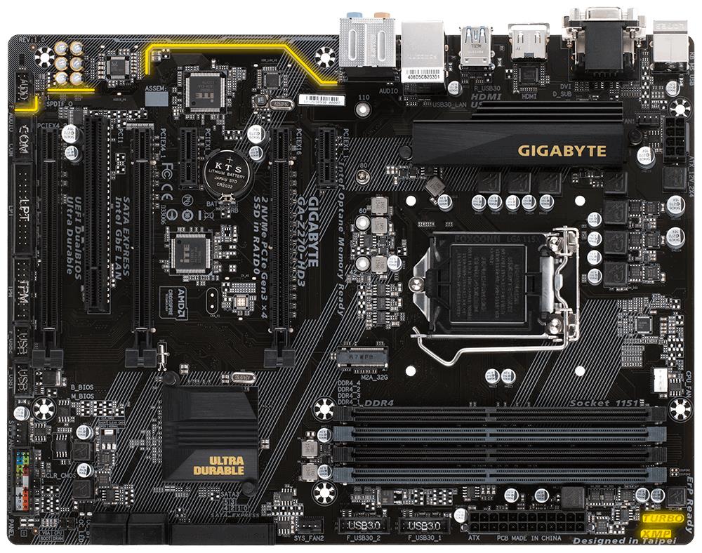M4L-80119211 Gigabyte Tech GA-Z270-HD3 Motherboard