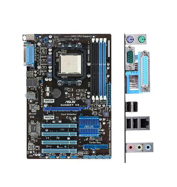 M4N68T-V2 ASUS Socket AM3 Nvidia nForce 630a Chipset AMD Phenom II/ Athlon II/ Sempron 100 Series Processors Support DDR3 4x DIMM 4x SATA 3.0Gb/s ATX Motherboard (Refurbished)