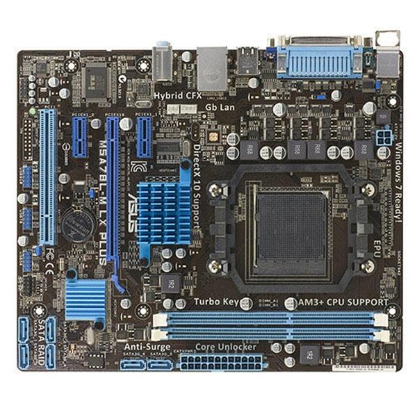M5A78L-MLXPLUS-PB-R ASUS Socket AM3+ AMD 760G + SB710 Chipset AMD FX/ AMD Phenom II/ Athlon II/ Sempron 100 Series Processors Support DDR3 2x DIMM 6x SATA 3.0Gb/s Micro-ATX Motherboard (Refurbished)