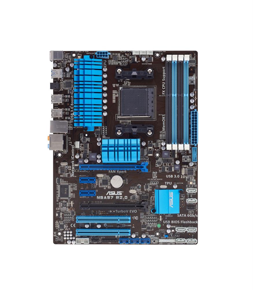 M5A97-R20 ASUS Socket AM3+ AMD 970 + SB950 Chipset AMD Phenom II/ AMD Athlon II/ AMD Sempron Processors Support DDR3 4x DIMM 6x SATA 3.0G/s ATX Motherboard (Refurbished)