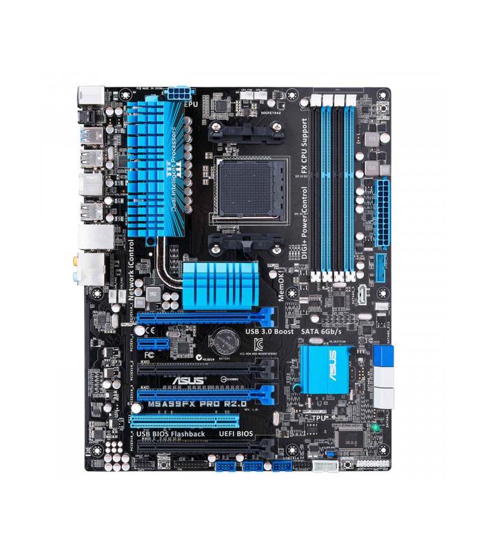M5A99FX-PRO-R20 ASUS Socket AM3+ AMD 990FX + SB950 Chipset AMD FX/ AMD Phenom II/ Athlon II/ AMD Sempron 100 Series DDR3 4x DIMM 5x SATA 6.0Gb/s ATX Motherboard (Refurbished)