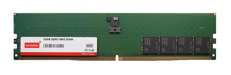 M5U0-BGS2K5VP Innodisk 32GB PC5-38400 DDR5-4800MHz Non-ECC Unbuffered CL40 288-Pin UDIMM 1.1V Dual Rank Memory Module