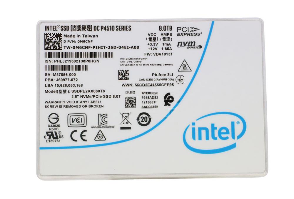 M6CNF Dell 8TB PCI Express NVMe 2.5-Inch Solid State Drive (SSD)