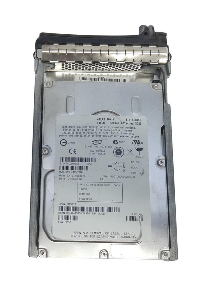 M8033 Dell 146GB 10000RPM SAS 3Gbps Hot Swap 16MB Cache 3.5-inch Internal Hard Drive