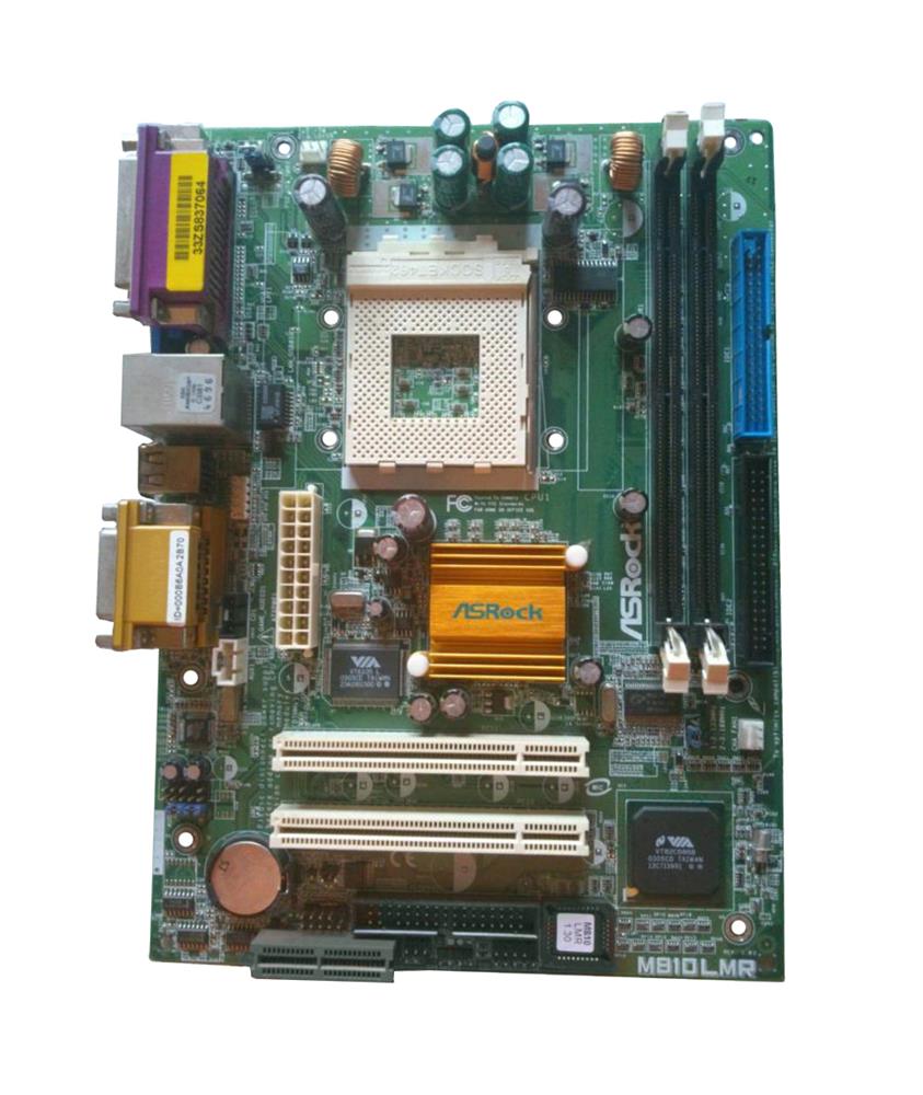 M810LMR ASRock Socket 462 VIA KL133A Chipset AMD Athlon/ AMD Duron Processors Support SDRAM 2x DIMM 2x ATA 100/66/33 Processors Support Micro-ATX Motherboard (Refurbished)
