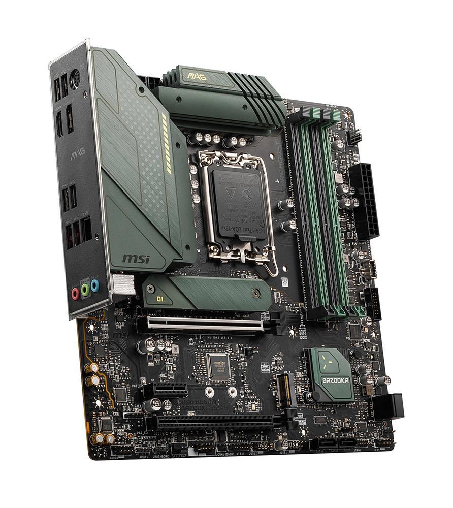 MAG B660M BAZOOKA MSI Socket LGA 1700 Intel B660 Chipset 14th/13th/12th Generation Intel Pentium Gold/ Celeron Processors Support DDR5 4x DIMM 4x SATA 6.0Gb/s Micro-ATX Motherboard (Refurbished)