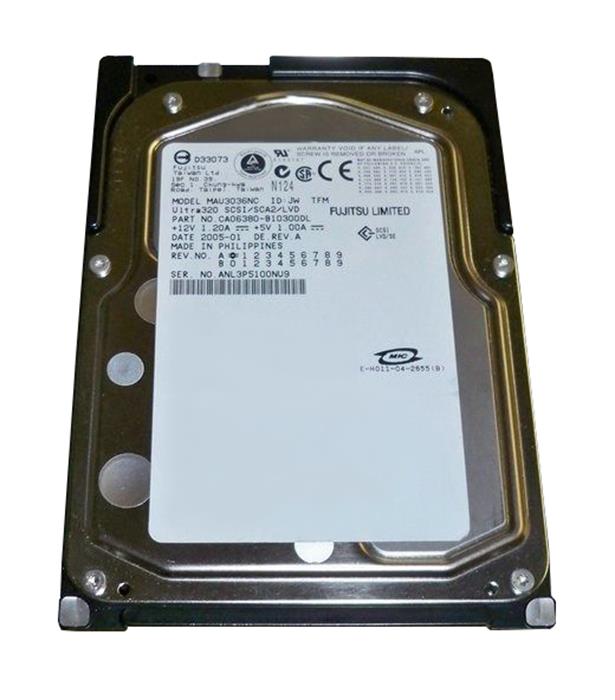 MAU3036NC Fujitsu Enterprise 36.7GB 15000RPM Ultra-320 SCSI 80-Pin Hot Swap 8MB Cache 3.5-inch Internal Hard Drive