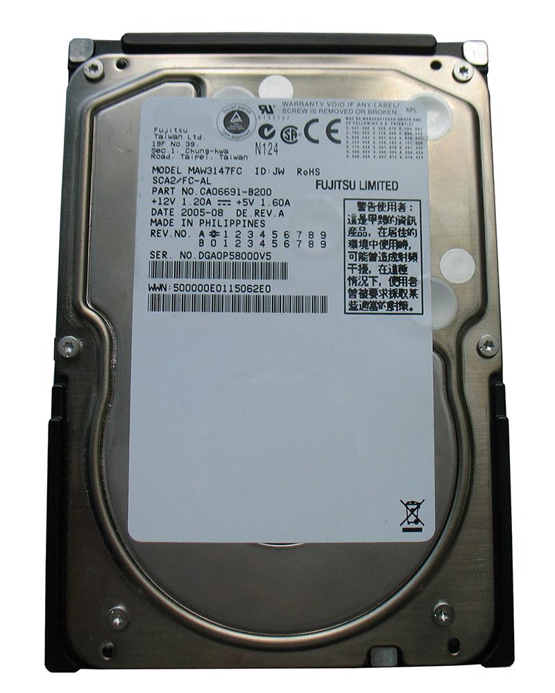 MAW3147FC Fujitsu Enterprise 147GB 10000RPM Fibre Channel 2Gbps 8MB Cache 3.5-inch Internal Hard Drive