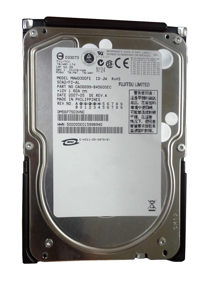 MAW3300FE Fujitsu Enterprise 300GB 10000RPM Fibre Channel 2Gbps 8MB Cache 3.5-inch Internal Hard Drive