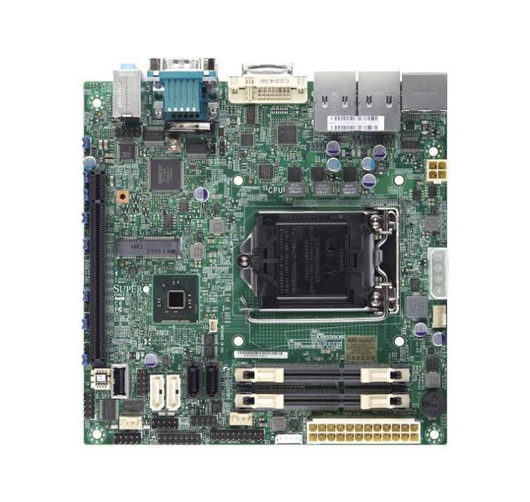 MB-X10SLVB SuperMicro X10SLV Socket LGA1150 Intel H81 Express Chipset 4th Generation Core i7 / i5 / i3 / Pentium / Celeron Processors Support DDR3 2xDIMM 2x SATA3 6.0Gb/s Mini-ITX Motherboard (Refurbished)